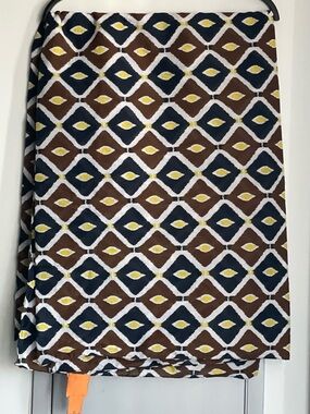 TORY BURCH 100% Cotton Geometric Patterned Scarf/ Wrap/ Coverup